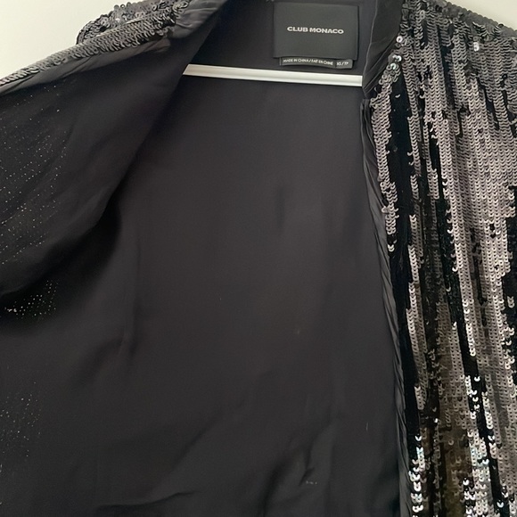 Vintage Club Monaco black sequinned bolero jacket Size XS - Picture 7 of 9